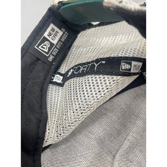 New era genuine merchandise ball cap Oakland picture mesh green white READ - Picture 10 of 14